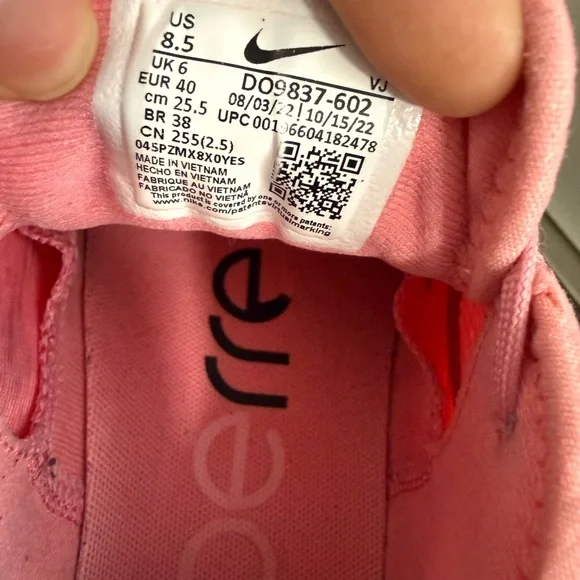 Nike Women's Pink and White Athletic Shoes - Picture 8 of 8